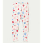 Calça Legging Hering Kids Estampada Em Ribana - Off-White
