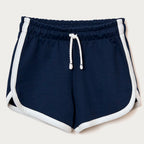 Shorts Moletom Runner Hering Kids Feminino - Azul Marinho