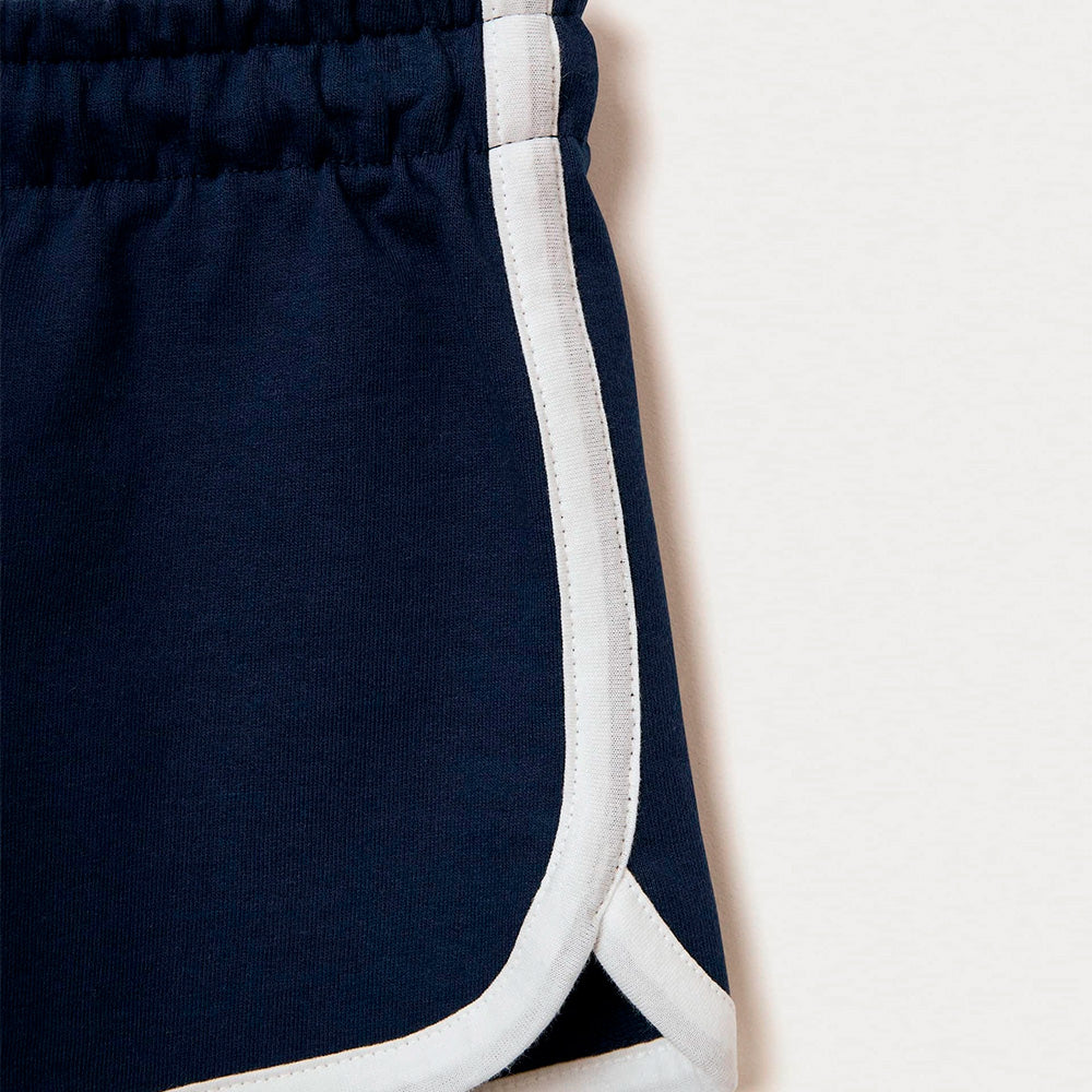 Shorts Moletom Runner Hering Kids Feminino - Azul Marinho