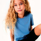 Camiseta Manga Curta Hering Slim Feminino - Azul