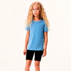 Camiseta Manga Curta Hering Infantil Slim Feminino - Azul