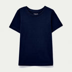 Camiseta Manga Curta Hering Kids Em Malha Feminina - Azul Marinho