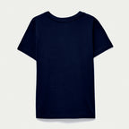 Camiseta Manga Curta Hering Kids Em Malha Feminina - Azul Marinho