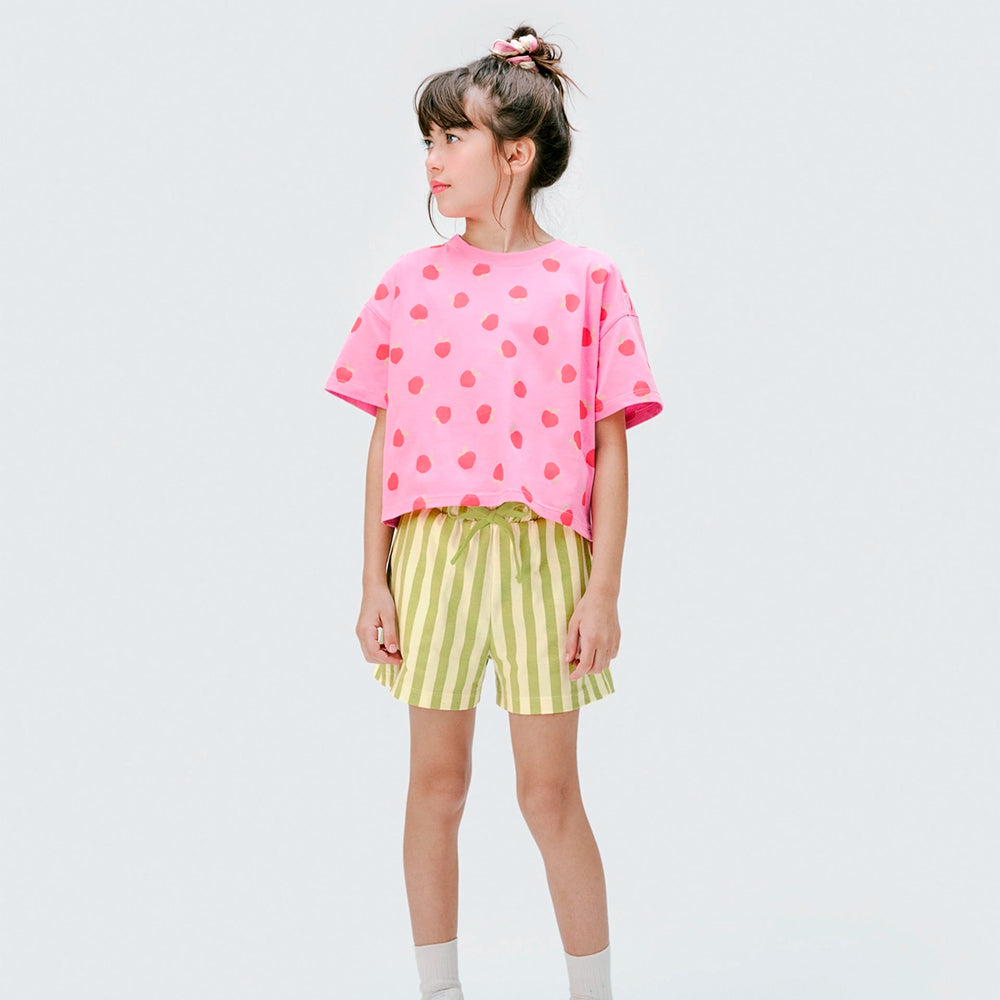 Blusa Oversized + Scrunchie Hering Infantil Feminina - Rosa