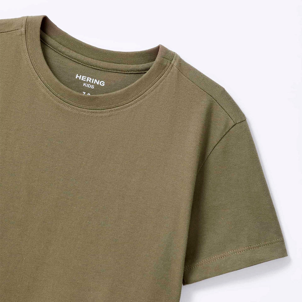 Camiseta Manga Curta Hering Infantil Comfort Super Cotton Masculina -   Verde