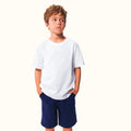 Camiseta Manga Curta Hering Infantil Em Flamê Masculina - Branco