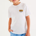 Camiseta Manga Curta Regular Hering Kids Estampada Masculina - Branco