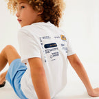 Camiseta Manga Curta Regular Hering Kids Estampada Masculina - Branco