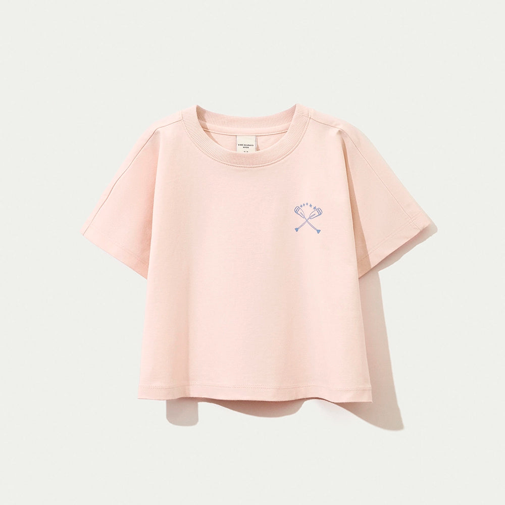 Camiseta Manga Curta Hering Oversized Com Estampa Feminina - Rosa
