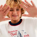 Camiseta Manga Curta Hering Infantil Estampada Masculina - Branco
