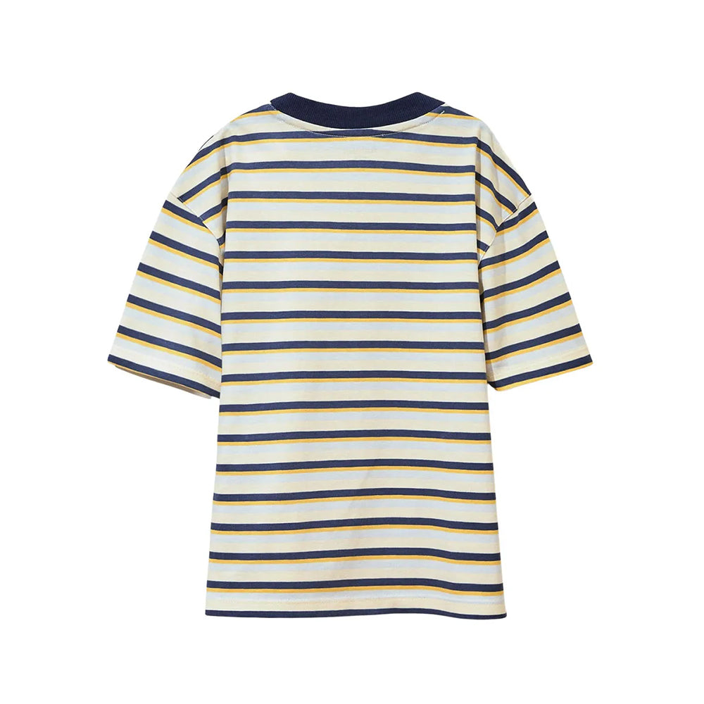 Camiseta Manga Curta Oversized Masculina Listrada Hering - Multicolorida