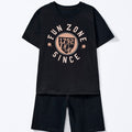 Conjunto Infantil Curto Com Estampa Hering Kids Masculino - Preto