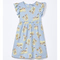 Vestido Manga Curta Toddler com Babado Hering Kids Feminino – Azul