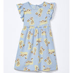Vestido Manga Curta Toddler com Babado Hering Kids Feminino – Azul