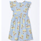 Vestido Manga Curta Toddler com Babado Hering Kids Feminino – Azul
