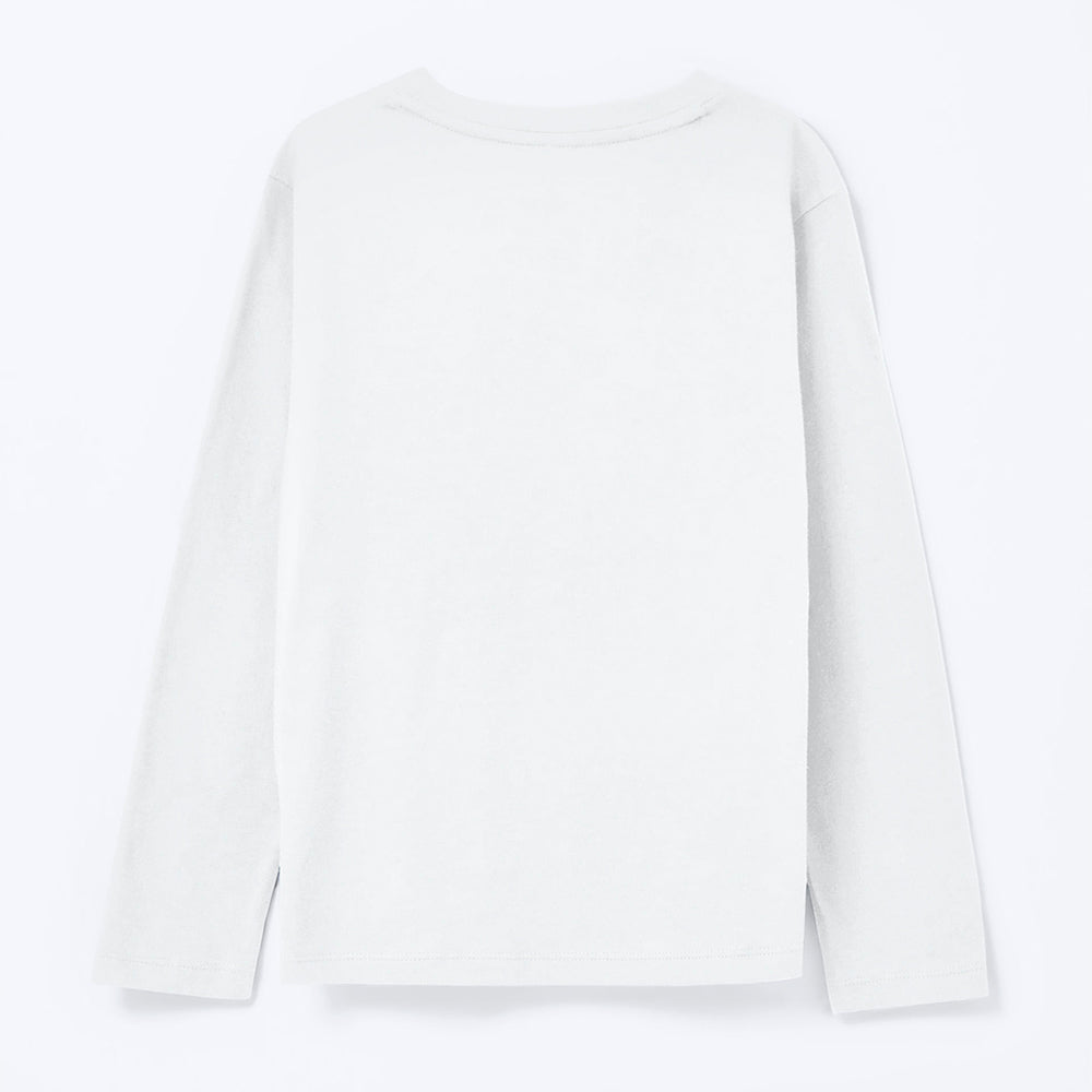Camiseta Manga Longa Com Estampa Hering Kids - Branco