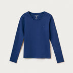 Blusa Manga Longa Com Patch Hering Kids Feminina - Azul