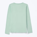 Blusa Manga Longa Básica Infantil Hering Verde - Feminina