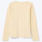 Blusa Manga Longa Hering Kids Com Patch Feminina - Amarelo