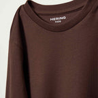 Camiseta Básica Manga Longa Hering Kids Masculina - Marrom