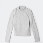 Blusa Básica Manga Longa Com Gola Alta Hering Kids Feminina - Cinza