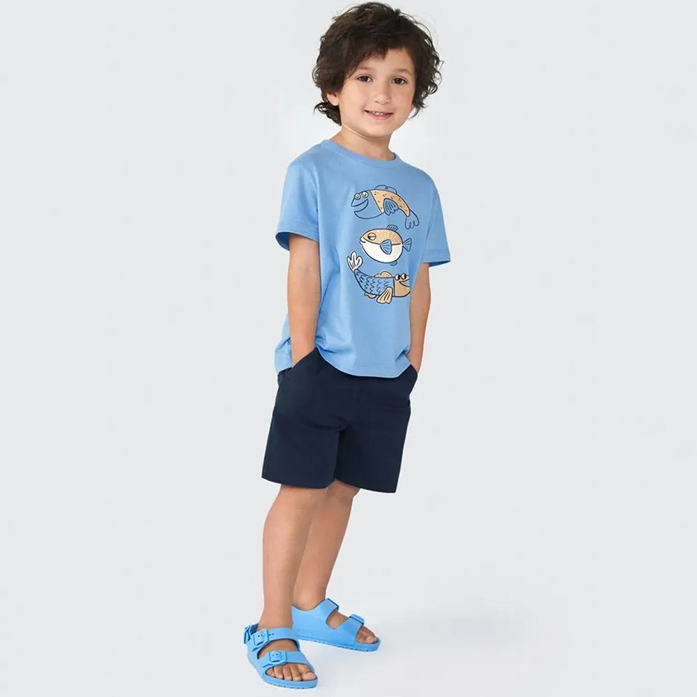 Camiseta com Estampa Toddler Hering Kids Masculino - Azul