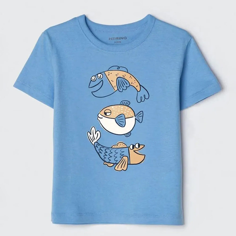 Camiseta com Estampa Toddler Hering Kids Masculino - Azul