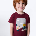Camiseta com Estampa Toddler Hering Kids Masculino - Vinho