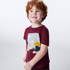 Camiseta com Estampa Toddler Hering Kids Masculino - Vinho