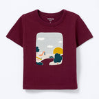 Camiseta com Estampa Toddler Hering Kids Masculino - Vinho