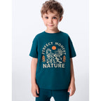 Camiseta Manga Curta Toddler com Estampa Interativa Hering Kids Masculino – Verde