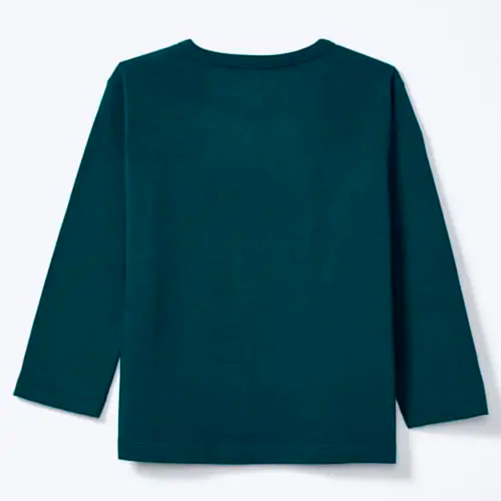 Camiseta Manga Longa Hering Kids Com Estampa Masculina - Verde