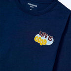 Camiseta Manga Longa Hering Kids Com Estampa Masculina- Azul