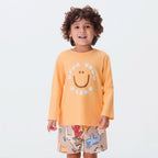 Camiseta Manga Longa Infantil Estampada Laranja Hering – Masculina