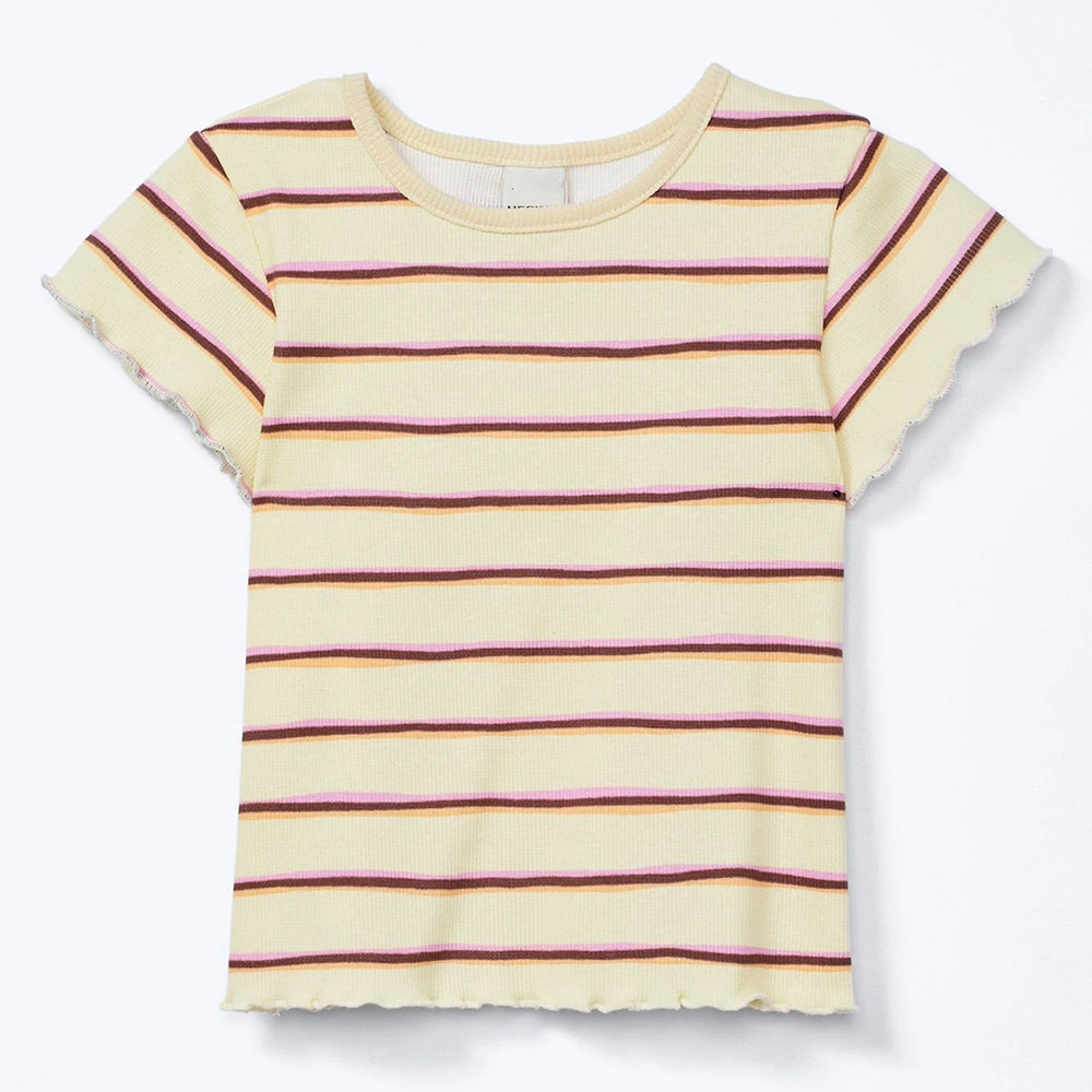 Blusa Manga Curta em Ribana Toddler Hering Kids Feminino - Amarelo