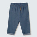 Calça Bebê Unissex Em Moletom Jeans - Azul