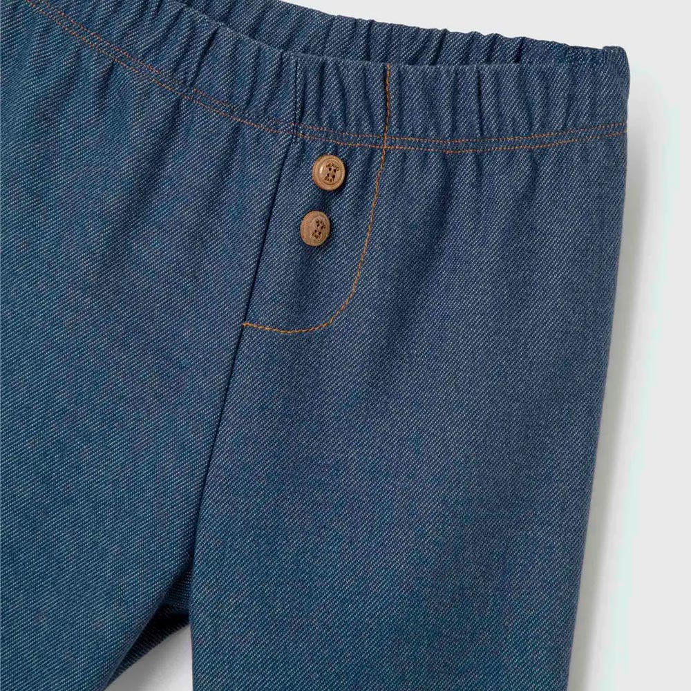 Calça Bebê Unissex Em Moletom Jeans - Azul