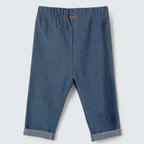 Calça Bebê Unissex Em Moletom Jeans - Azul