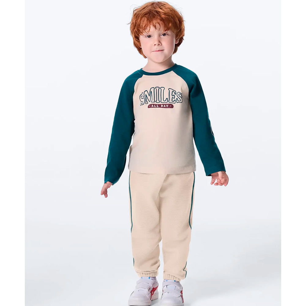 Calça Jogger Toddler Regular Hering Kids Masculino - Nude