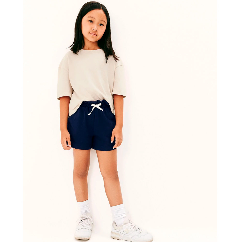 Shorts Runner Moletom Infantil Hering Kids Feminino – Azul