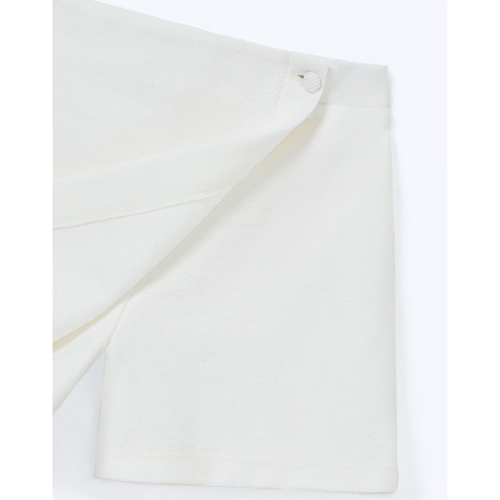 Shorts Saia Tecido Texturizado Hering Kids Feminino – Off-White
