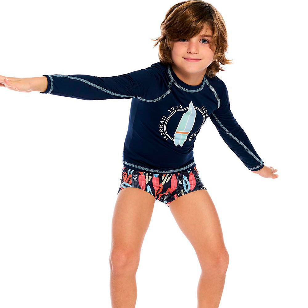 Blusa De Proteção Mormaii Manga Longa Slim Fit Proteção UV50+ - Azul Marinho