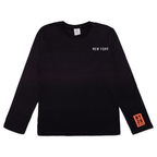 Camiseta Manga Longa New York Preta - Masculina