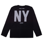 Camiseta Manga Longa New York Preta - Masculina