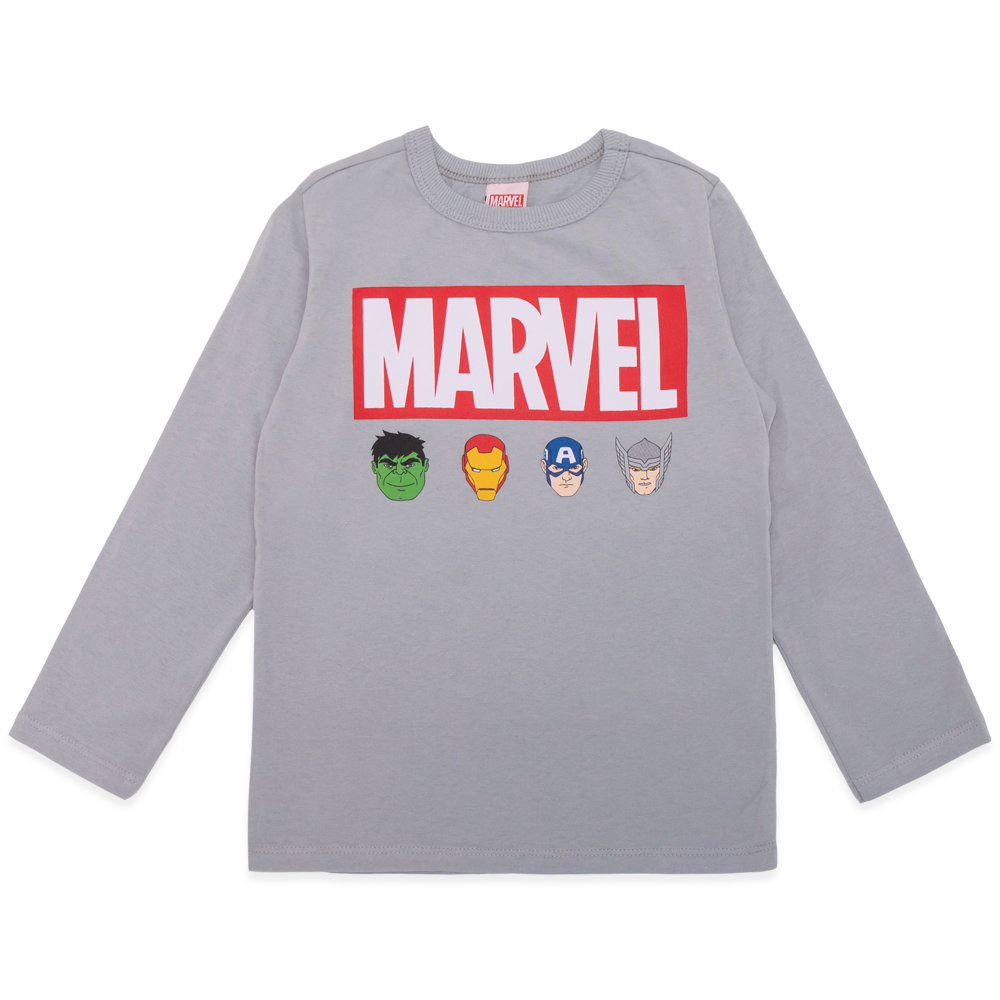 Camiseta Manga Longa Marvel Cinza - Masculina