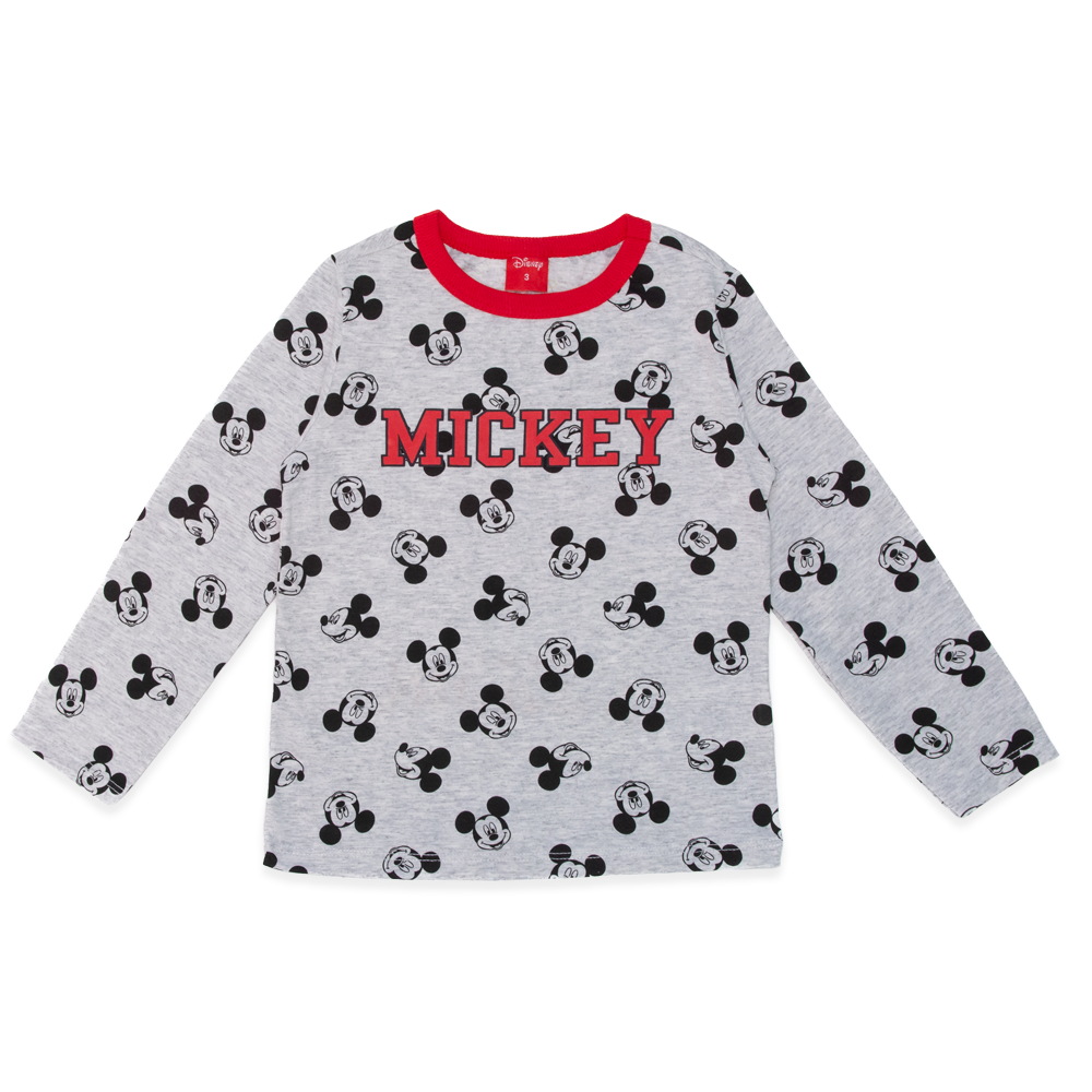 Camiseta Manga Longa Mickey Mescla - Unissex