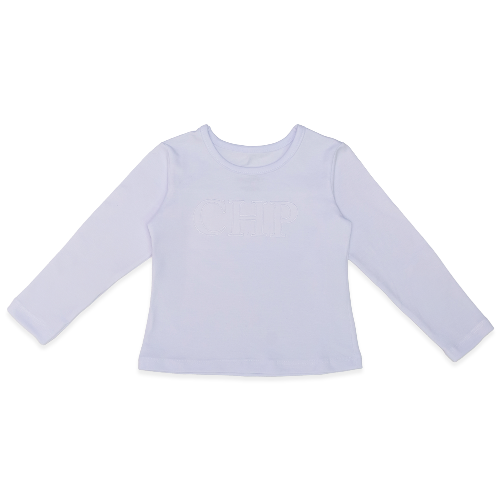 Camiseta Manga Longa Cotton Bordada Branca Charpey - Feminina