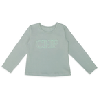 Camiseta Manga Longa Cotton Bordada Verde Charpey - Feminina