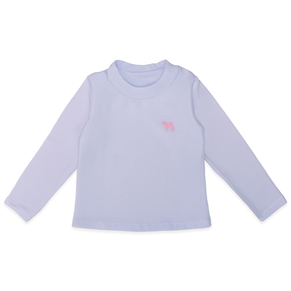 Camiseta Manga Longa Cotton Gola Reta Branca Charpey - Feminina