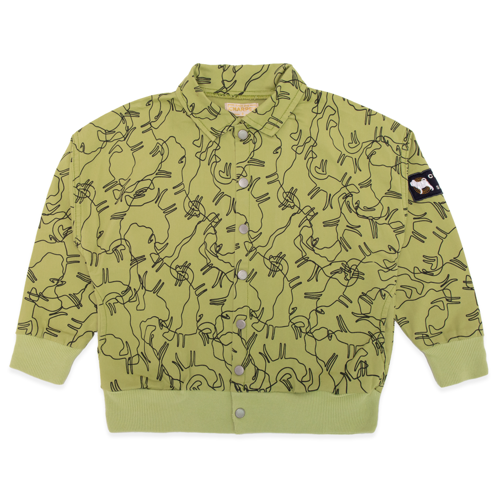 Jaqueta Sarja Verde Estampada Charpey - Masculina